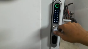 Khóa vân tay Tuya Bluetooth cho cửa nhôm kính