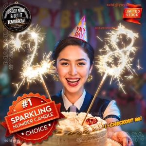 Birthday Candle Sparkling Candle Number Candle Sparklers for Birthday Cake Candle Light Candles for Debut 18 Candles YD