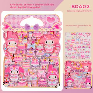 Sanrio | Nhãn Dán Bong Bóng 3D Giáo Dục Chính Hãng