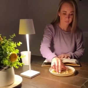 LED Creative Reading Eye Protection Rechargeable Table Light Lamp desk lamp for study table shades for bedroom native with electric plug organizer aesthetic minimalist Tricolor dimming Touch Sensor desk lamp bed light lamp