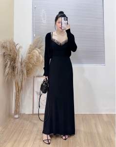 SET LEN VÁY 2s REN MIX CARDIGAN