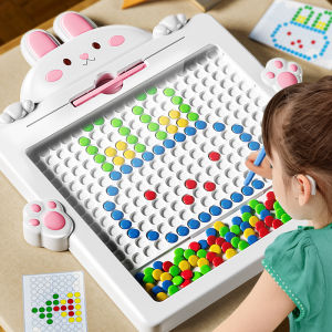 KiddoZone Magnetic Drawing Board Early Learning Toys Large Doodle Board with Magnetic Pen and Learning Cards Parent-child Interactive Games Gift for Boys and Girls