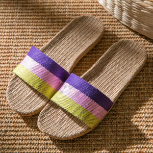 TZLDN | Mens Sweat Absorbing Odor Resistant Linen Indoor Slippers