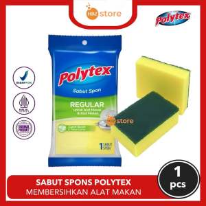 Spons Cuci Piring Polytex Reguler - Membersihkan Alat Masak & Alat Makan"