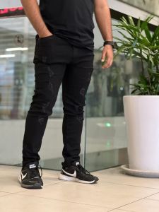 Lelaki Seluar Denim Skinny Ripped / Koyak.  95% Cotton 5% Spandex