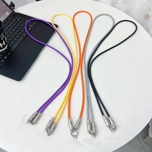 Two-In-One Mobile Phone Charging Lanyard Hand Bracelet Rope for Men And Women Android Apple New Model Silicone Digital Accessories