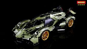 Đồ Chơi Lắp Ráp Xếp Hình Mô Hình Siêu Xe Lamborghini V12 Vision GT Tỉ Lệ 1:8 Điều Khiển Từ Xa RC No.MY88001C Với 2472PCS