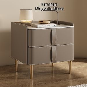 PANDIAN | Luxurious Creamy Style Bedside Table