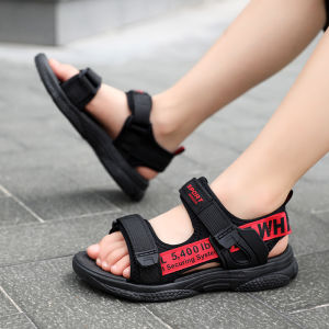 Boys Sandals Soft Bottom Anti-Slip Beach Shoes Summer Casual Cool Style Childrens Footwear Waterproof Net Upper for Kids 7-12