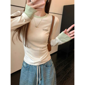 La Chapelle | Fashionable Color-Block Long Sleeve T-Shirt for Women