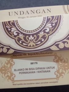 print UNDANGAN NIKAH ERBA 88170 (isi 50 lembar) PERNIKAHAN SUNAT SUNATAN KHITAN KHITANAN FREE PLASTIK FOTO DESIGN