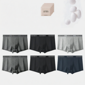Nanjiren | Cotton Antibacterial Breathable无缝 Mens Boxer Shorts