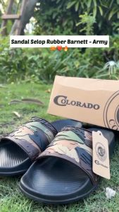 Sandal Selop Rubber Pria Barnett Colorado Army - Olive