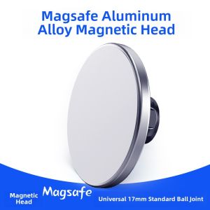 Aluminum Alloy Magnetic Absorption Car Mount Phone Holder Desk Stand Simple Style Sticky 17mm Ball Head for 12/13/14 Models