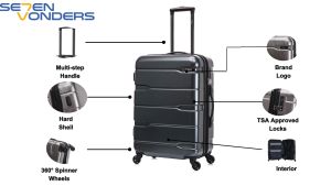 (SG) #8302 SE7EN VONDER HIGH QUALITY POLYCARBONATE PREMIUM DURABLE TRAVEL BAG LUGGAGE TSA LOCK 20”/24”/28”