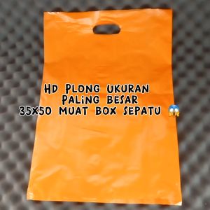 Plastik Plong 35x50 TEBAL 05 isi 100 Kantong HD Polos Kemasan Box Sepatu Shopping Bag Olshop