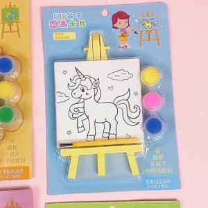 DIY Mini Canvas Painting Kit for Kids – Art Craft Gift for Parties & Game Prizes