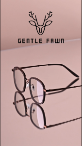 Gentle Fawn Kacamata Anti Radiasi Blueray Bentuk Kotak Bahan Metal Ringan Fashion Pria Wanita Bisa Lensa Minus 0047