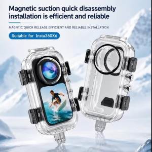 Vỏ Lặn Vô Hình 60M Cho Insta360 X6 Vỏ Chống Nước Vỏ Lặn Dưới Nước Phụ Kiện Máy Ảnh Cho Insta 360 X6