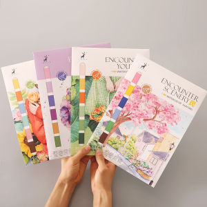 Watercolor Painting Book Adult Pressure Relief Picture Book Graffiti Drawing Book Comes with Paint Kids Color Filling Watercolor Paper Line