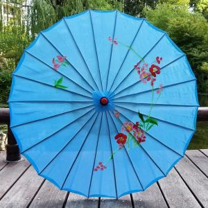 Ô Dù Giấy Dầu Vải Lụa Nghệ Thuật 56cm Phong Cách Trung Hoa Vẽ Tay Họa Tiết Hoa Cổ Điển Dùng Làm Đạo Cụ Múa Cổ Truyền