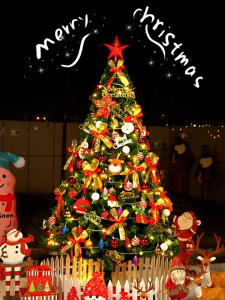 New Christmas tree 3ft / 4ft / 5ft / 6ft  home Instagram-style Easy installation handmade DIY Christmas decorations with lighting set