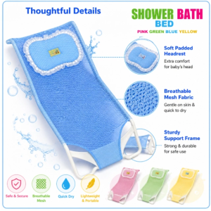 New High-Quality Baby Bath Support Seat with Adjustable Handles for 0-3 Years