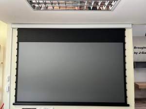Future 84”-100” ALR Drop Down Screen (Dark Grey) Telephoto Anti-Light Material Technology Ultra-Thin PVC substrate optical anti-light film coating plating (1 Year Warranty) Ready Stocks!