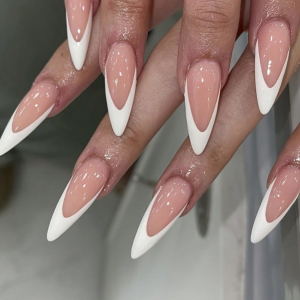 10pcs Handmade Nude Pink French Press on Nails Short Full Cover Wearable Reusable Elegant False Nails 2026 for Office