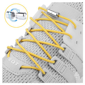 1 Pair Elastic Round Shoelaces Kinds Of Shoes Metal Beautiful Convenience No Tie Shoes Laces Suitable For All Lock Lazy Lace