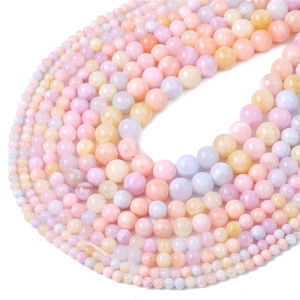 4-10mm 38cm Yellow Jade Synthetic Stone Beads For DIY Necklace Bracelet Jewelry Making
