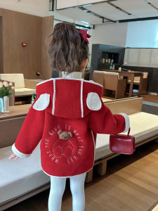 Fashionable Fleece Lined Lamb Fur Jacket Girls Baby Winter Clothes Leather Fur Integrated Upstyle Chinese Brand New Design