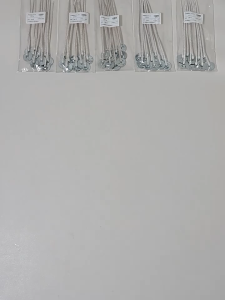 100pcs White Cotton Candle Wick Pre Waxed for Candle Making with Sustainers Oil Wax Core Woven Makin