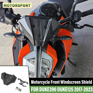Motorcycle Windshield For 125 DUKE 390 DUKE 2017-2023 125DUKE 390DUKE Flyscreen Front Wind Deflectors Shield Screen Airflow 2022