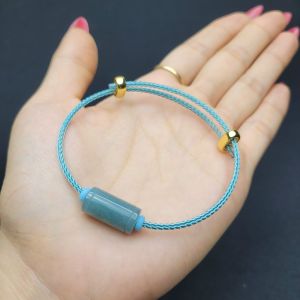 Q1198 Vòng lu thống Lam Ngọc dây cáp ko kén mệnh - Phong Thuỷ TUDO P