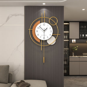 💥Dream Best🔥 Modern Simple Wall Clock Living Room High-class Home Decoration Clock Punch-free Light Luxury Clock Wall Decoration 40*65cm