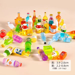 Mini Supermarket Miniature Refrigerator Cone Double Door Refrigerator Mini Fridge Seven-Doll Shelf Double-Side Shelf Play House