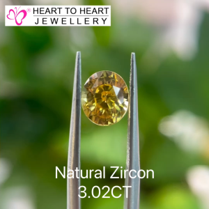 Natural Gemstone Zircon 3.02CT Oval Mix cut Fancy Yellow from Sri Lanka