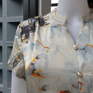 cod dress wanita korea D7940/gaun wanita korea/cod dress wanita v-neck/dress wanita lengan pendek