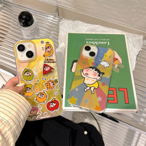 Cute Cartoon Crayon Shinchan Phone Case Compatible with  16Pro Max 15Plus 14Pro Large Hole 13Feather 12Mini Couple Women 11High End Gradient XR Famous 8