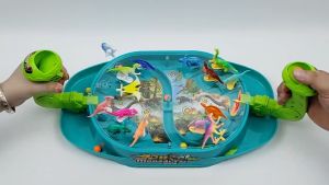 Childrens toy tabletop two player game pinball board game catapult machine parent-child interaction playing dinosaur pinball machine