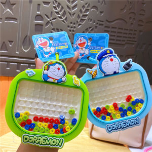 Large Size Doraemon Educational Blackboard Magnetic Color Beads Keychain Bag Charm Couple Bag Decorations Toys Keychain Accessories