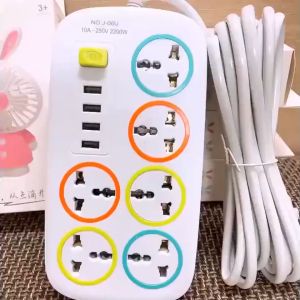 SKU31 - Ổ cắm điện đa năng J06U ổ điện 6 lỗ cắm 4 cổng USB 5v 2A sạc điện thoại dây dài 1 mét - Gia Dụng Mẫn Mẫn