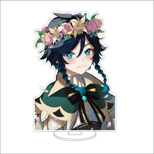 Bandai | 16CM Genshin Impact Venti Aether Anime Cos Acrylic Hình Trang Trí Bàn Làm Việc Dễ Thương Quà Tặng Sưu Tập Đế Dành Cho Người Hâm Mộ
