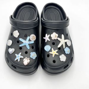 16Pcs/Set Crocs Jibbitz Charms 3D Starfish Shell Shoes Buckle Shoes Accessories Decoration for Crocs