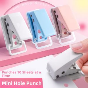 Mini Single-Hole Punch Manual Hole Puncher round Hole Paper Card Stock DIY Binding Loose-Leaf Stationery Office Equipment