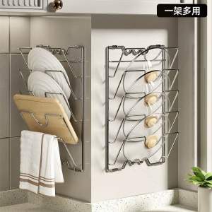 ชั้นวางฝาหม้อ แบบติดผนัง สำหรับห้องครัว (🇹🇭สินค้าส่งจากไทย🇹🇭 ร้านส่งไว)