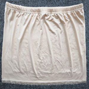 ซาตินกระโปรงครึ่ง Slips ชุดผู้หญิงฤดูร้อนบางผ้าไหมน้ําแข็งเอวสูง Anti-Penetrating กระโปรงซับ Petticoat