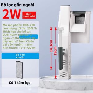 sunsun | Bộ Lọc Thác Nước Treo Tường cho Bể Cá Nhỏ với Bơm Lưu Thông và Làm Sạch Nước Im Lặng