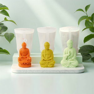 Big Size Buddha Silicone Mold Candle Wax Molds Resin Gypsum Concrete Mold Mould Home Garden Decorations Craft Mold